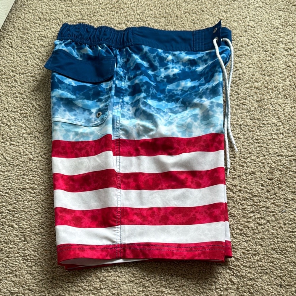 Mens small flag swim suit